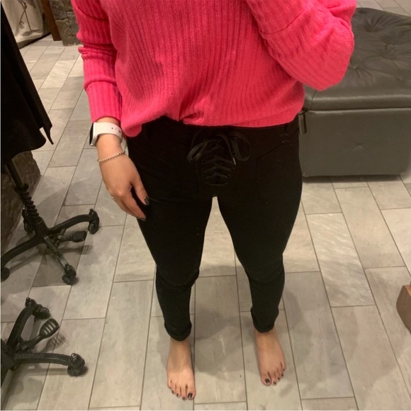 Denim Forum lace up crop jeans - Picture 4 of 4